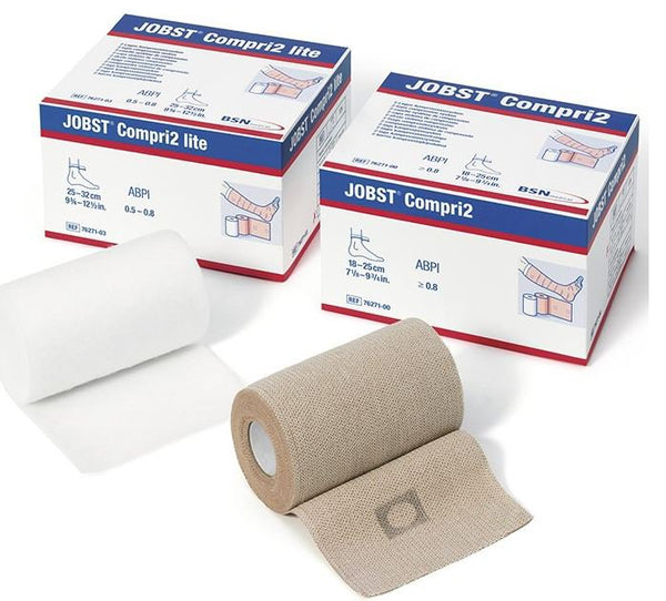 2 Layer Compression Bandage System JOBST Compri2 9 3/4 to 12 1/2 Inch No Closure Tan NonSterile 40 mmHg