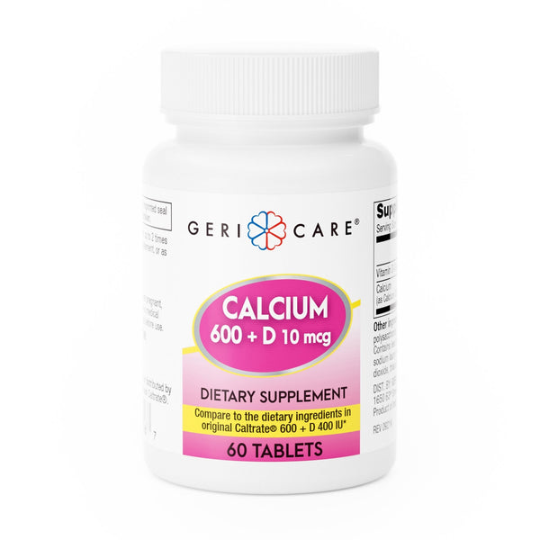 Joint Health Supplement Geri Care Calcium / Vitamin D 600 mg   400 IU Strength Tablet 60 per Bottle