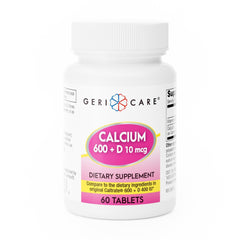 Joint Health Supplement Geri Care Calcium / Vitamin D 600 mg   400 IU Strength Tablet 60 per Bottle