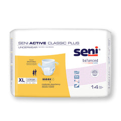 Unisex Adult Absorbent Underwear Seni Active Classic Plus Pull On with Tear Away Seams X Large Disposable Moderate Absorbency