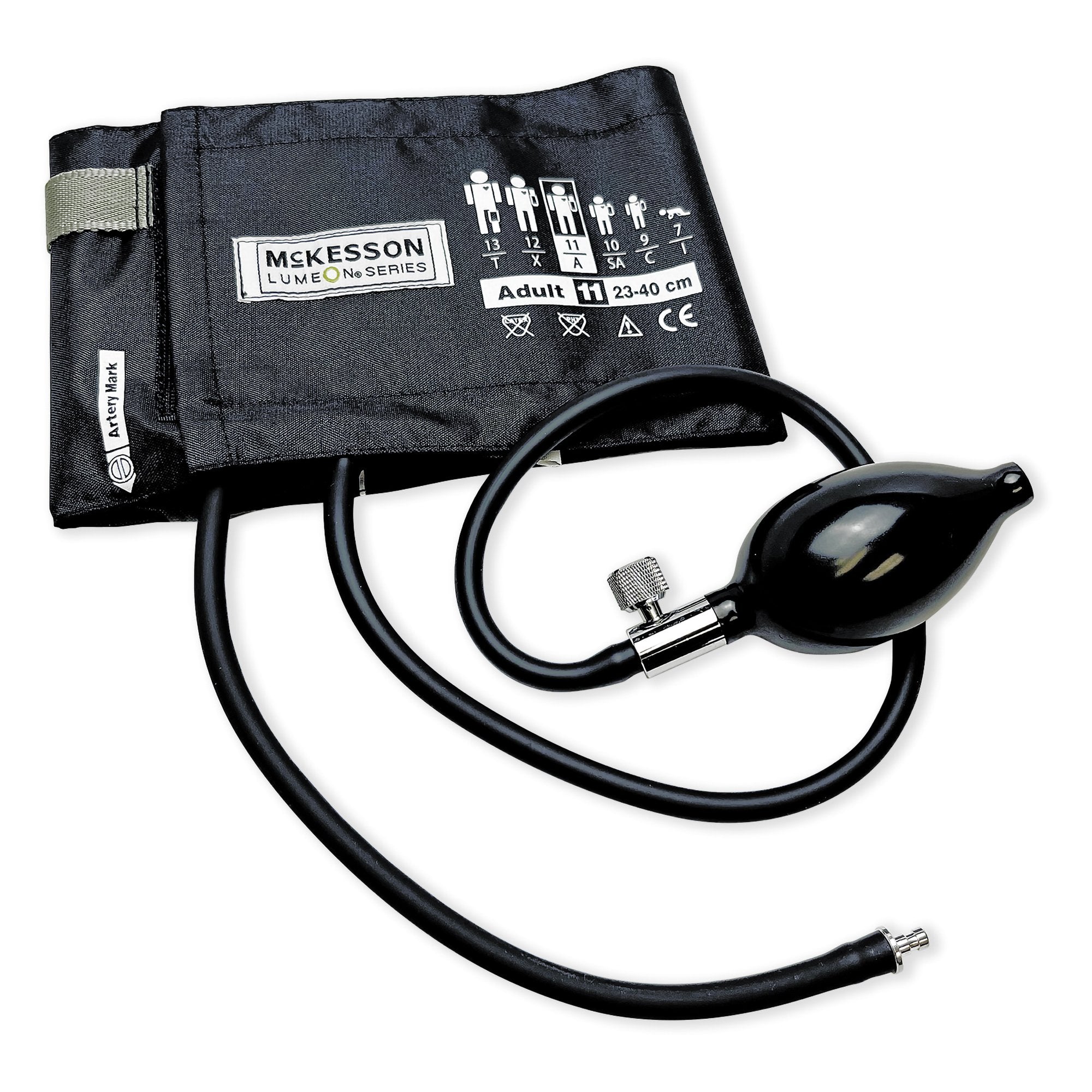 Reusable Blood Pressure Cuff and Bulb McKesson LUMEON 23 to 40 cm Arm Nylon Cuff Adult Cuff, Packaging Type- Box