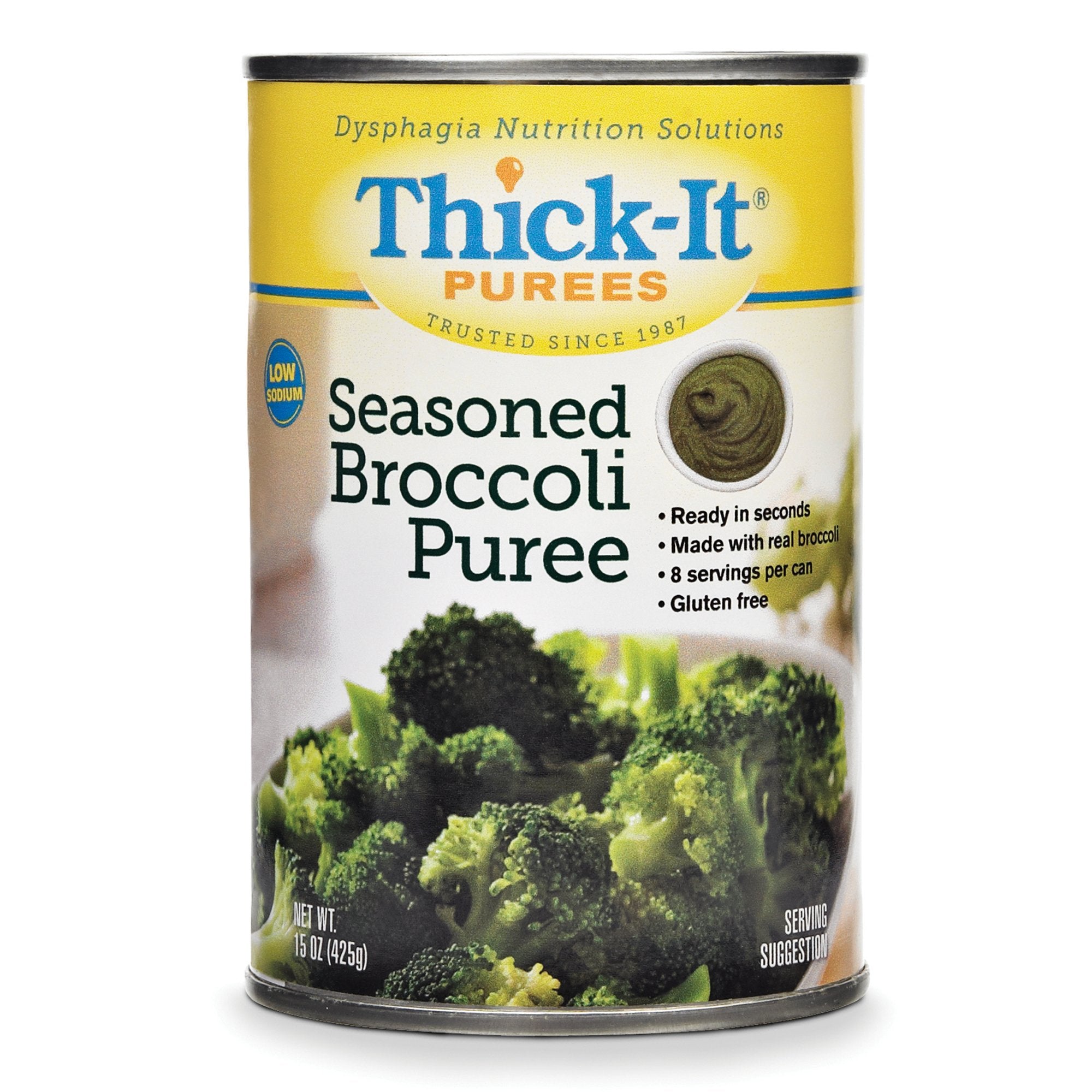 Thickened Food Thick-It 15 oz. Can Broccoli Flavor Puree IDDSI Level 4 Extremely Thick/Pureed