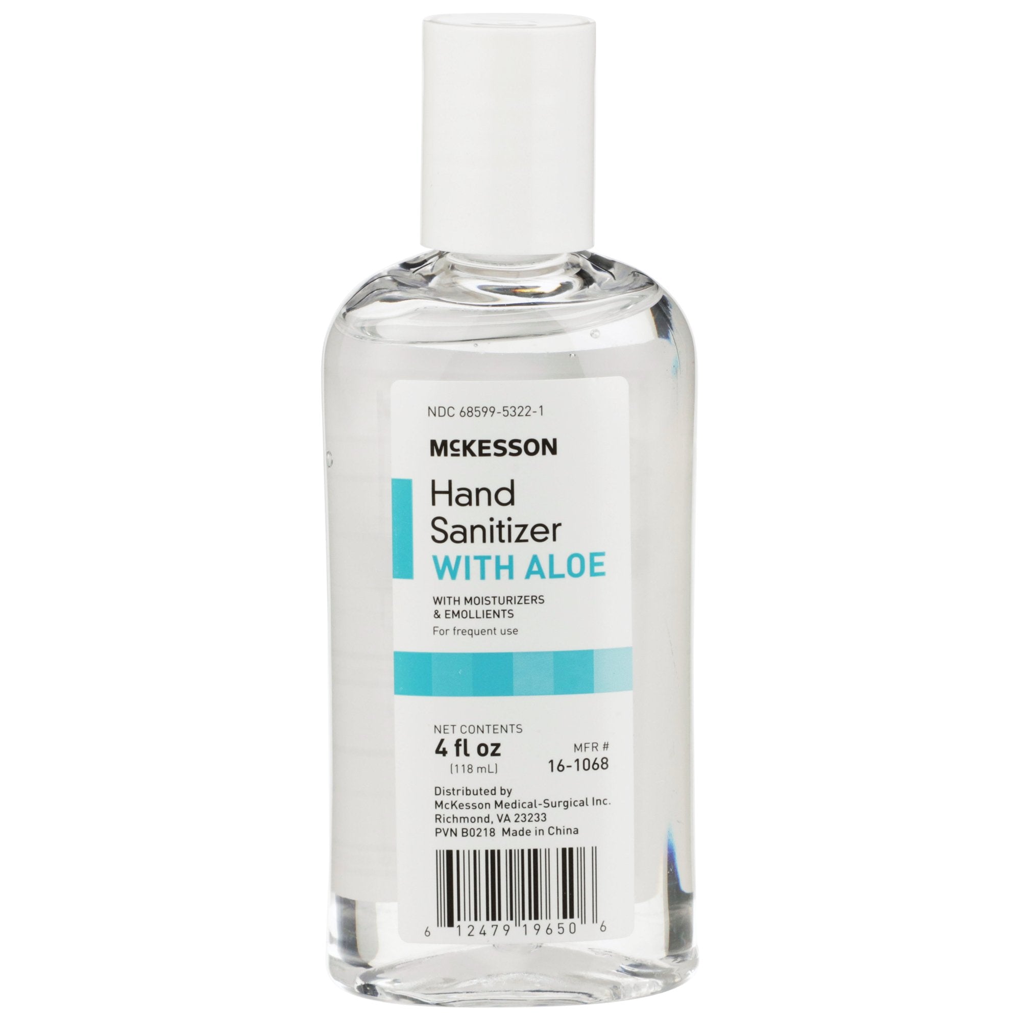 Hand Sanitizer with Aloe McKesson 4 oz. Ethyl Alcohol Gel Bottle