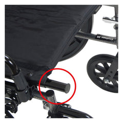 Lightweight K3 manual wheelchair with elevating leg rests close-up