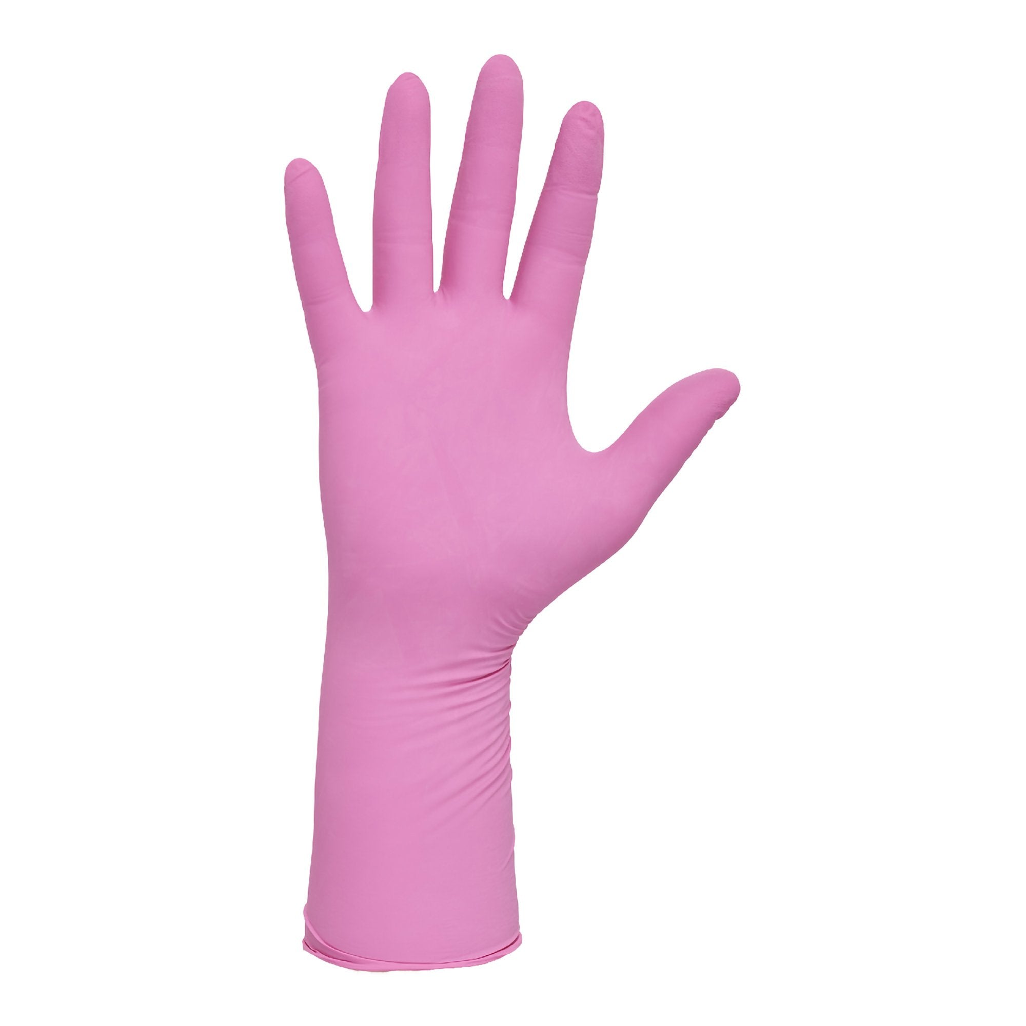 Exam Glove PINK UNDERGUARD Medium NonSterile Nitrile Extended Cuff Length Textured Fingertips Pink Chemo Tested, Packaging Type- Box