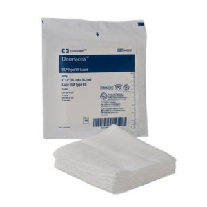 Gauze Sponge Dermacea 3 X 3 Inch 12-Ply Sterile 2 per Pack, Packaging Type- Box