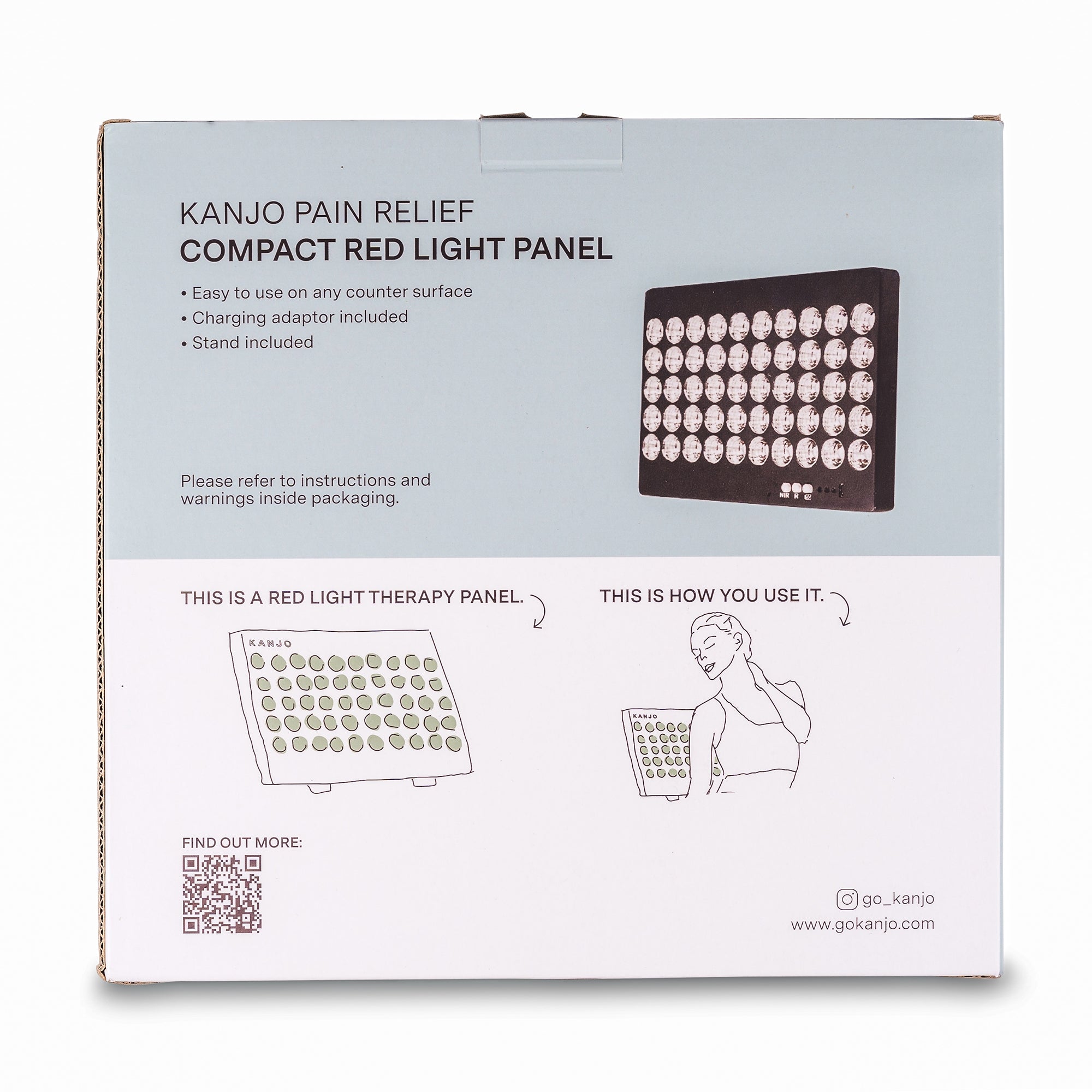 kanjo compact red light therapy panel kanjo red light therapy mk1236454ea