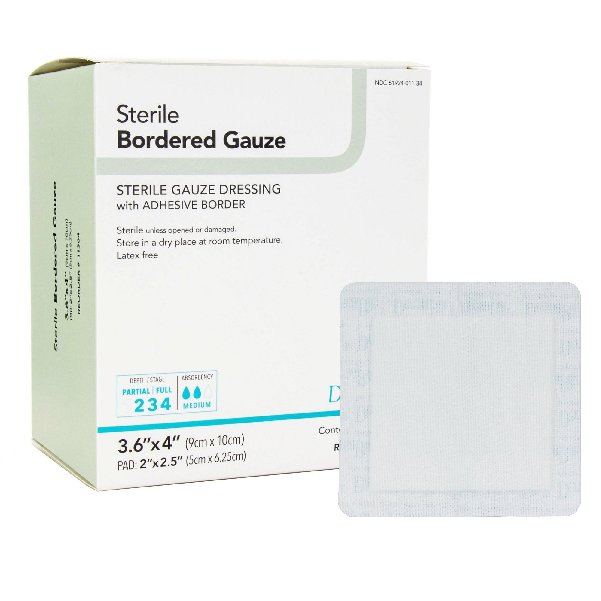 Island Dressing DermaRite® Bordered Gauze 3-3/5 X 4 Inch Square Sterile