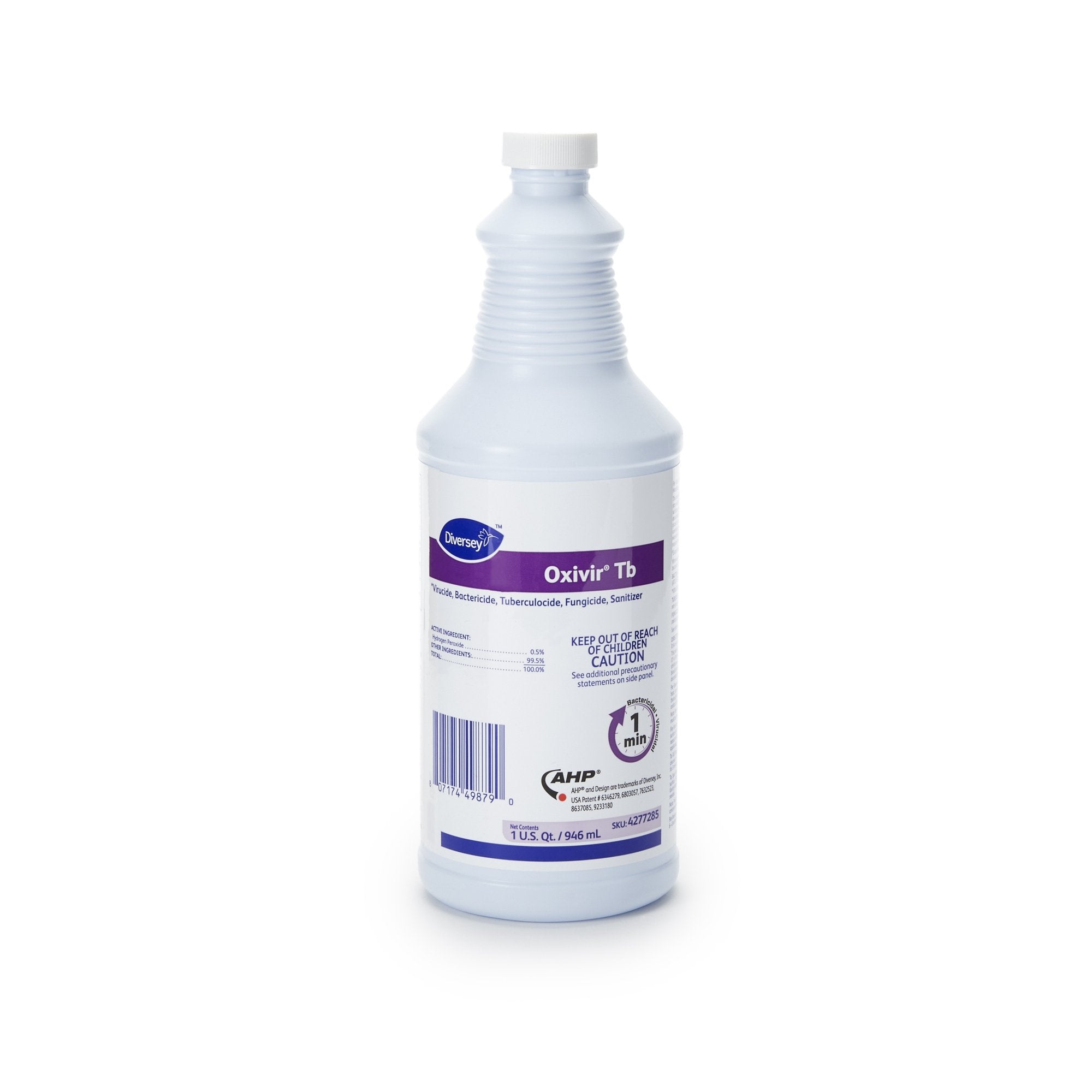 Diversey™ Oxivir® Tb Surface Disinfectant Cleaner Peroxide Based Manual Pour Liquid 32 oz. Bottle Cherry Almond Scent NonSterile,  Packaging Type- Each