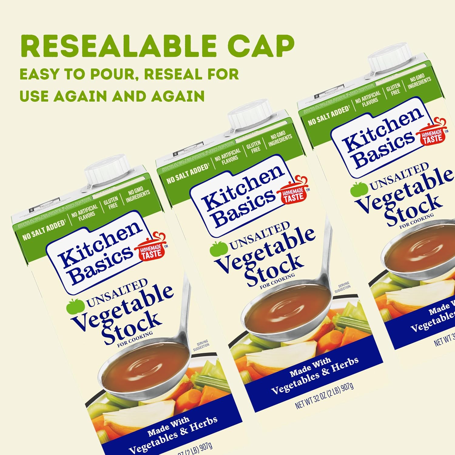 kitchen basics vegetable stock case of 12 32 fl oz