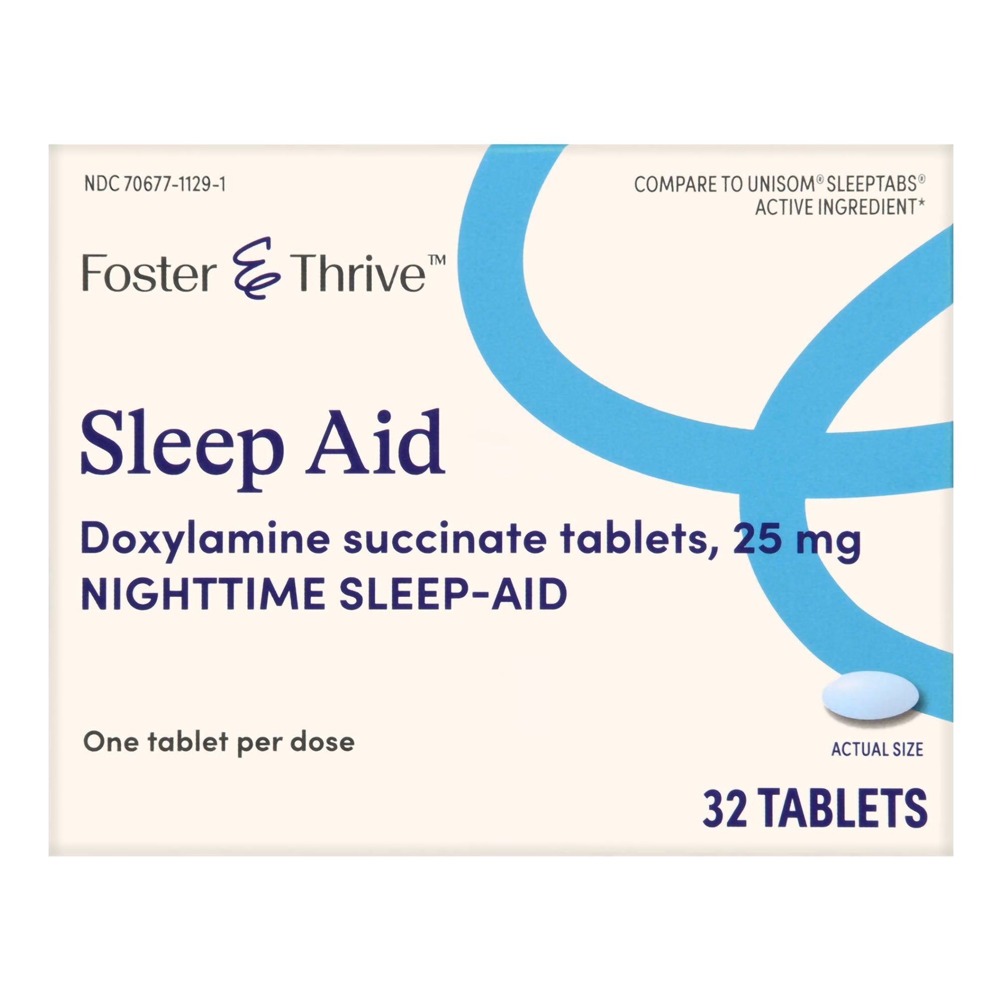 Sleep Aid Foster & Thrive 32 per Box Tablet 25 mg Strength, Packaging Type- Box