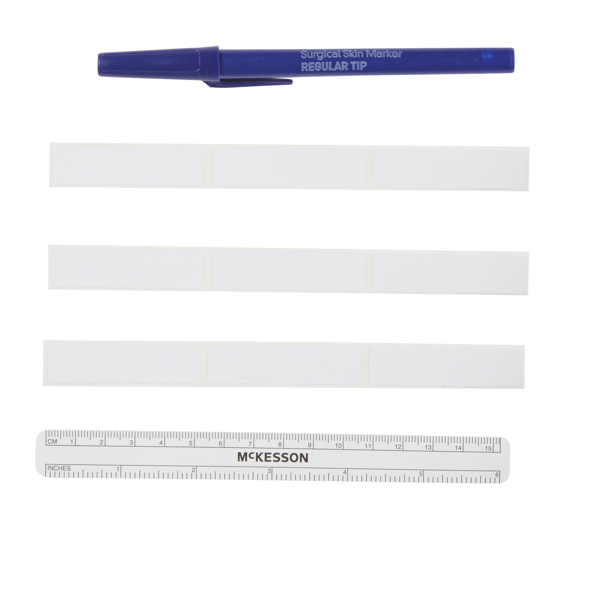 Skin Marker with Ruler and Labels McKesson Prep-Resistant Gentian Violet Ink Sterile Full Size Regular Tip