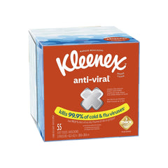 Kleenex Anti Viral Facial Tissue White 8 1/5 X 8 1/5 Inch 55 Count