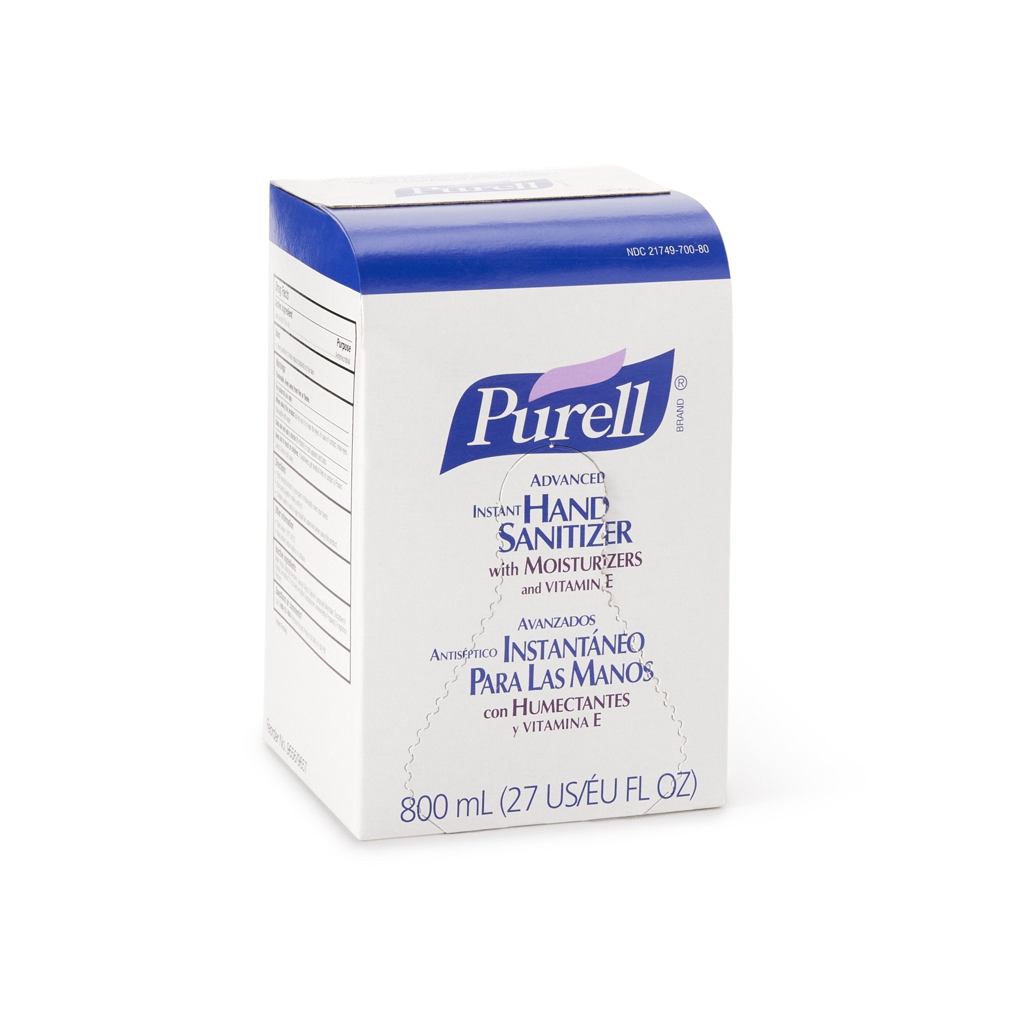 Hand Sanitizer Purell Advanced 800 mL Ethyl Alcohol Gel Bag-in-Box, Packaging Type- Case