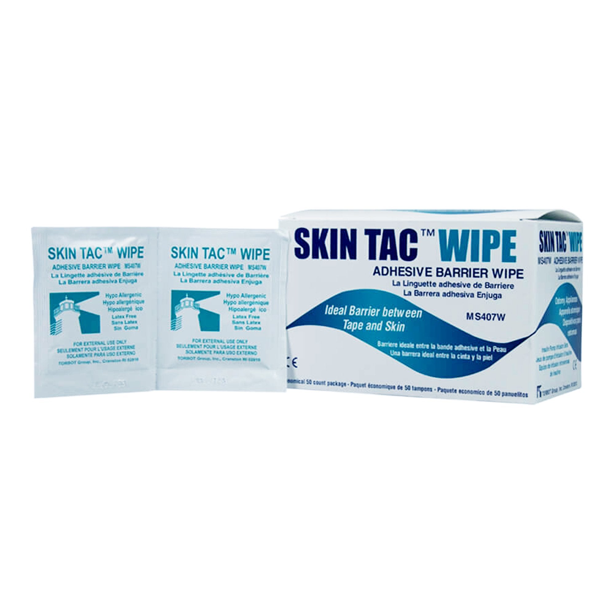 Skin Barrier Wipe Skin Tac 78 to 82% Strength Isopropyl Alcohol Individual Packet NonSterile