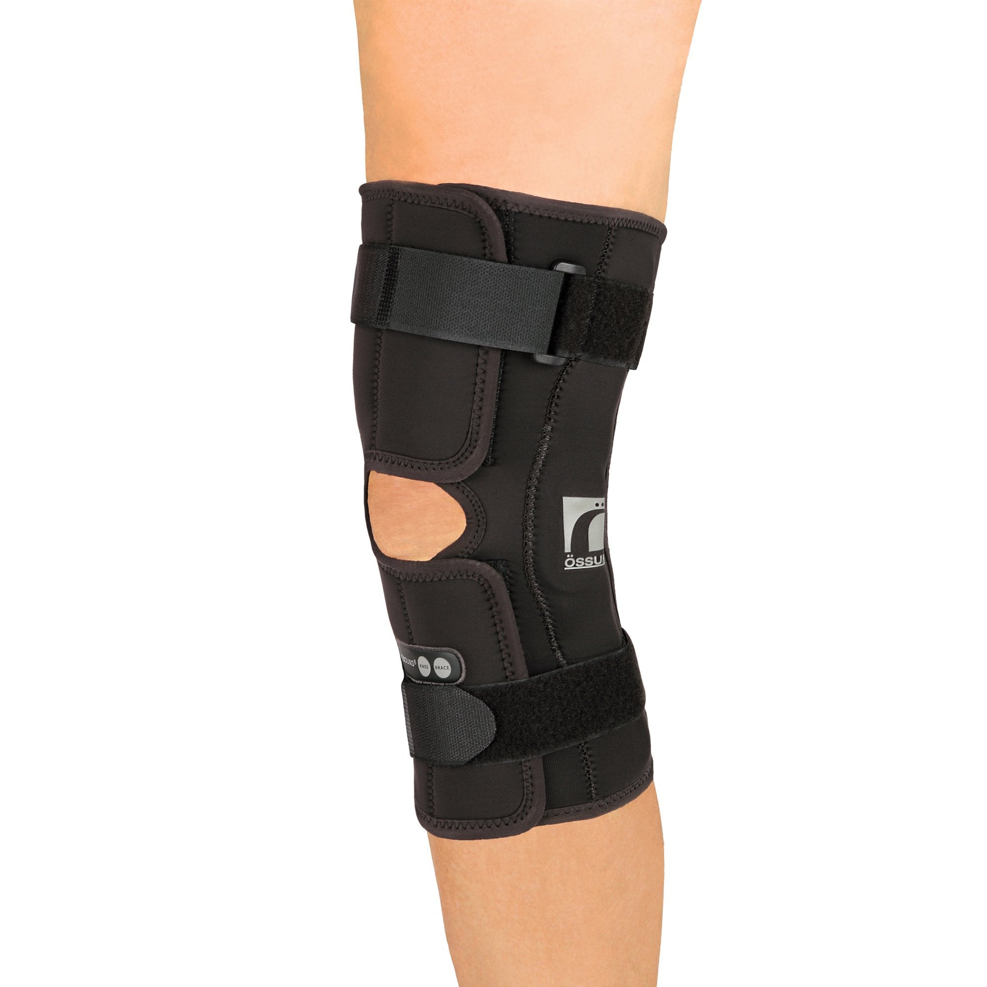 Knee Brace Ossur Rebound Large D Ring / Hook and Loop Strap Closure 18 to 20 1/2 Inch Thigh Circumference Short Length Left or Right Knee