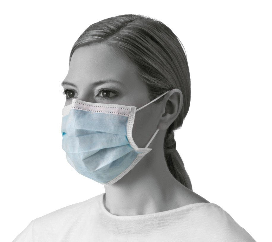 Procedure Mask Medline ASTM Level 1 Earloops One Size Fits Most, Packaging Type- Box