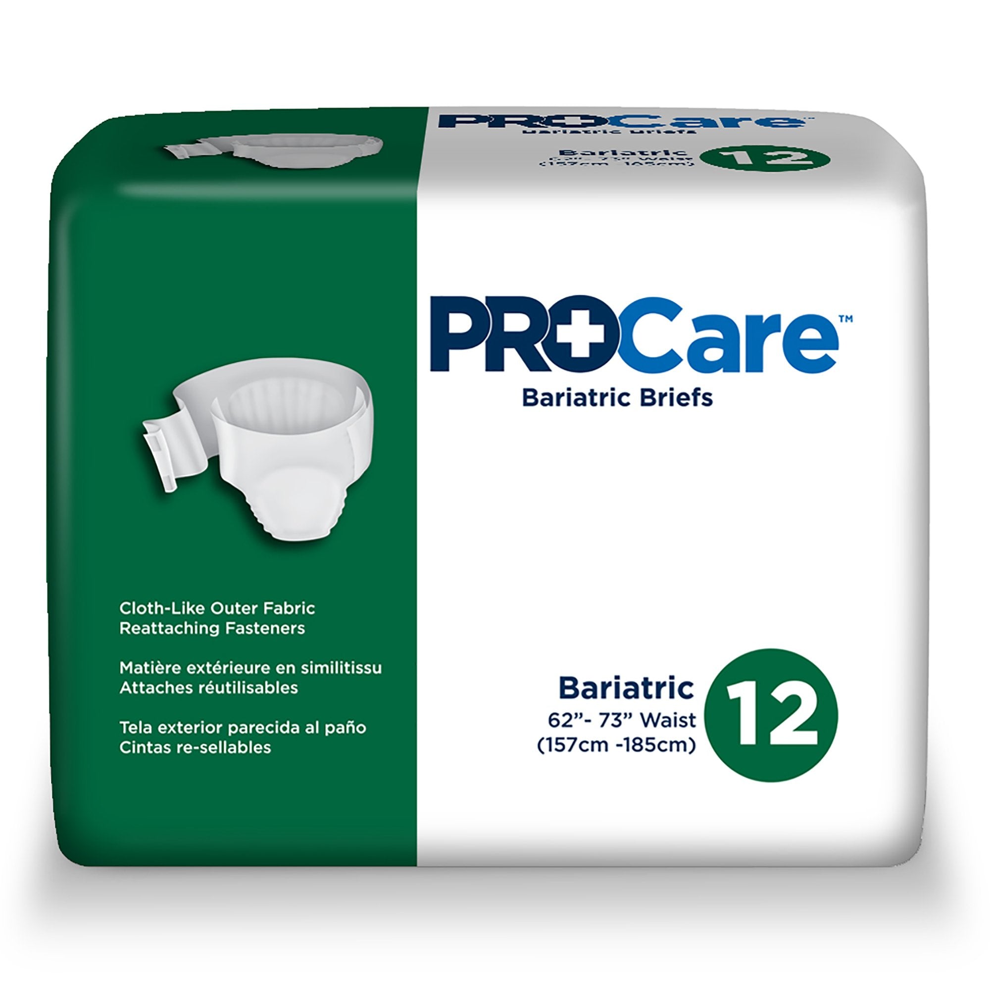 Unisex Adult Incontinence Brief ProCare 2X-Large Disposable Heavy Absorbency, Packaging Type- Case