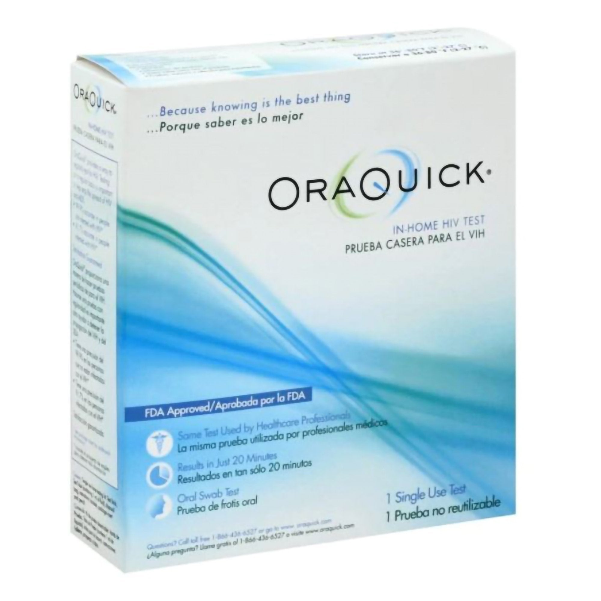 Sexual Health Test Kit OraQuick In-Home HIV HIV Detection 1 Test CLIA Waived, Packaging Type- Case