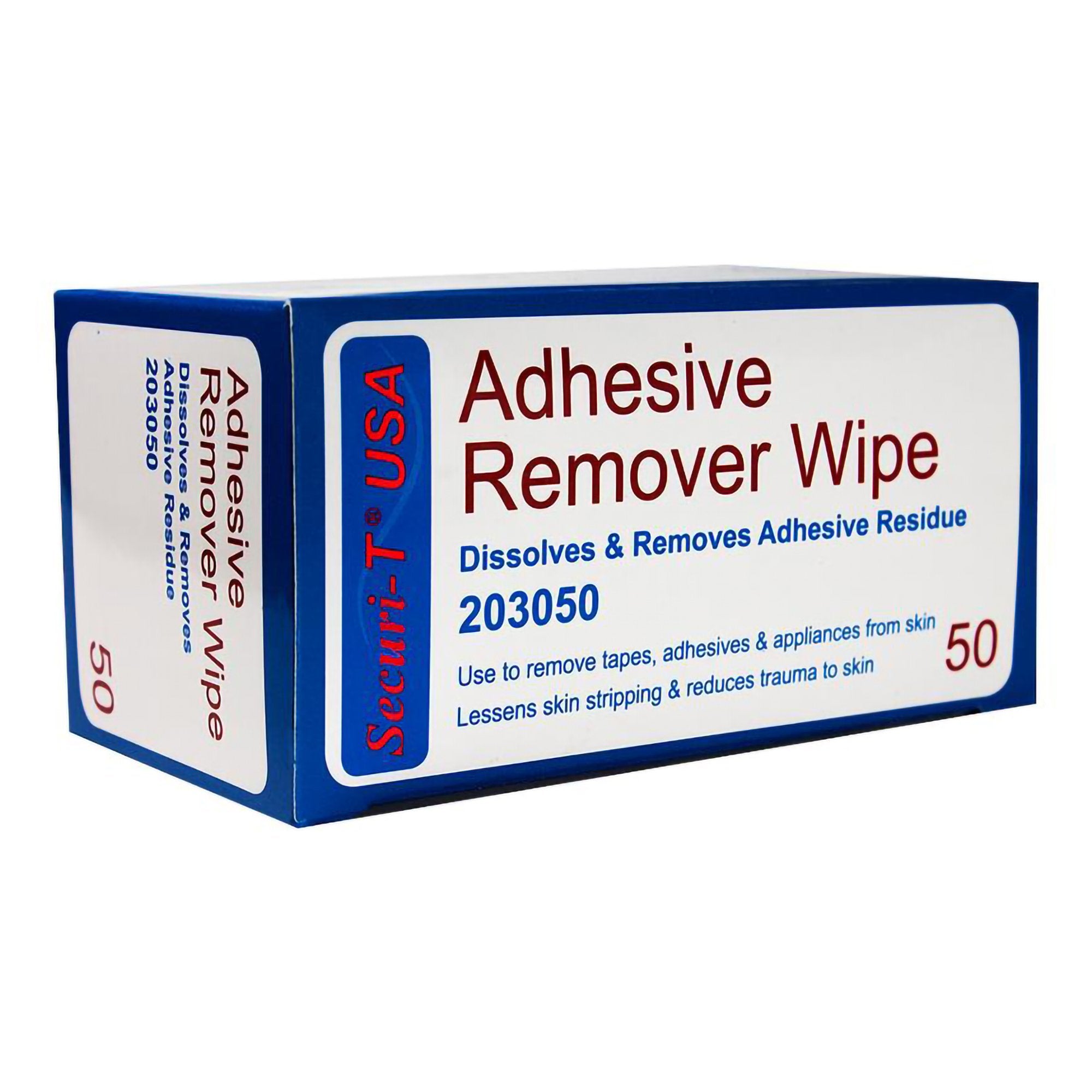 Adhesive Remover Securi-T Wipe 50 per Pack,  Packaging Type- Each