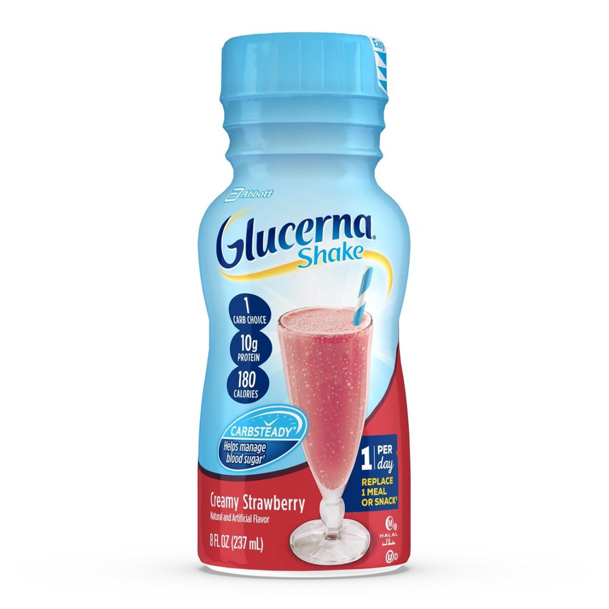 Oral Supplement Glucerna Original Shake Creamy Strawberry Flavor Liquid 8 oz. Bottle