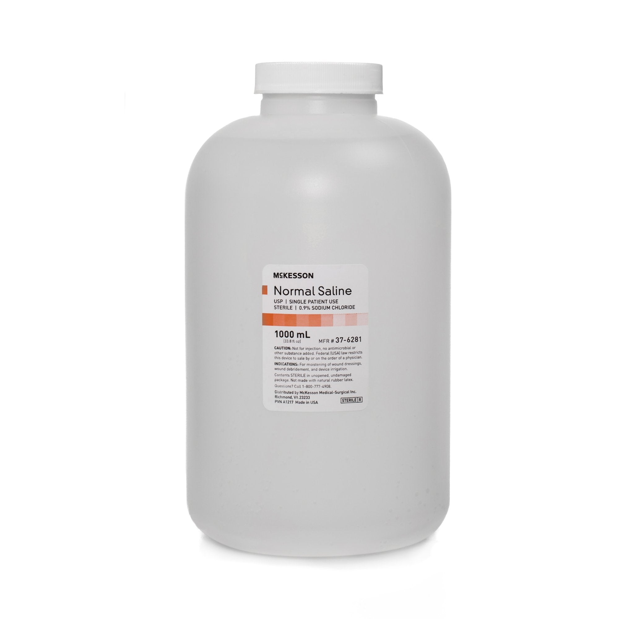 Irrigation Solution - OTC McKesson 0.9% Sodium Chloride Not for Injection Bottle 1,000 mL, Packaging Type- Each