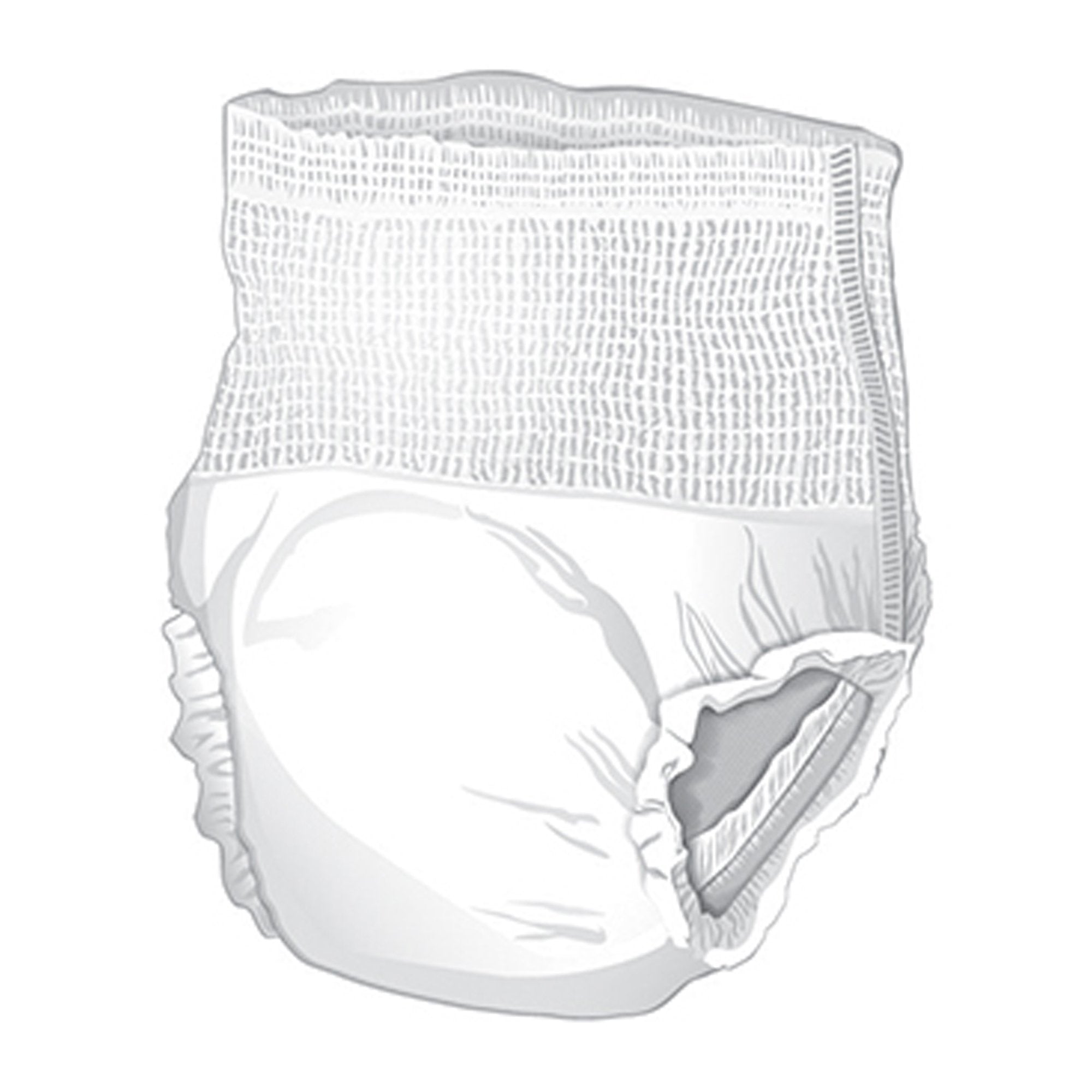 Unisex Adult Absorbent Underwear McKesson Pull On with Tear Away Seams Medium Disposable Moderate Absorbency, Packaging Type- Case