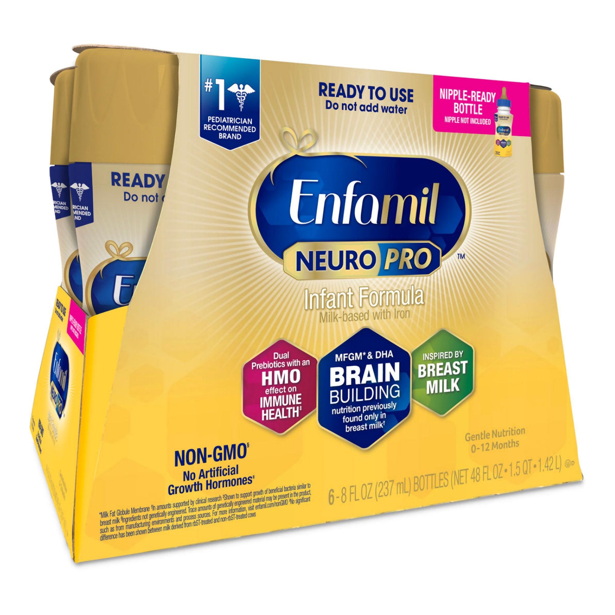 Infant Formula Enfamil NeuroPro Unflavored 8 oz. Bottle Liquid Iron, Packaging Type- Case