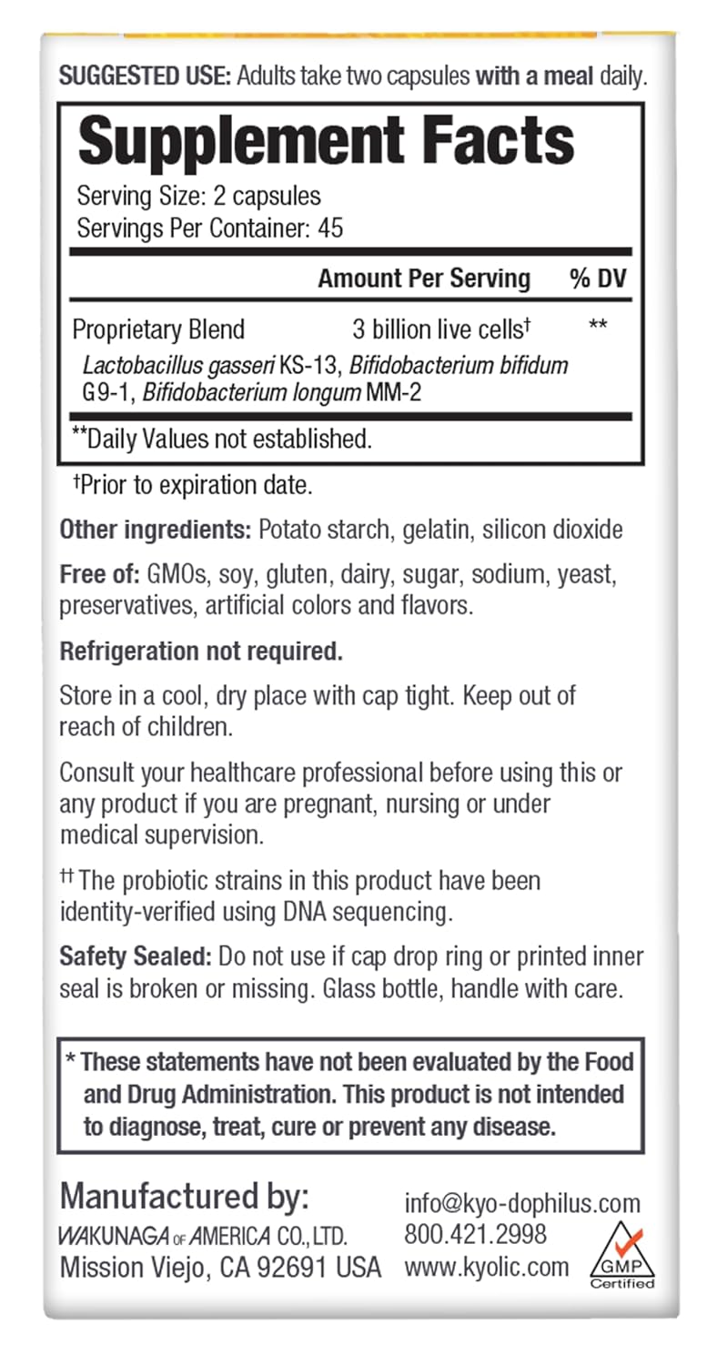 kyolic kyo dophilus digestion and immune health 90 capsules