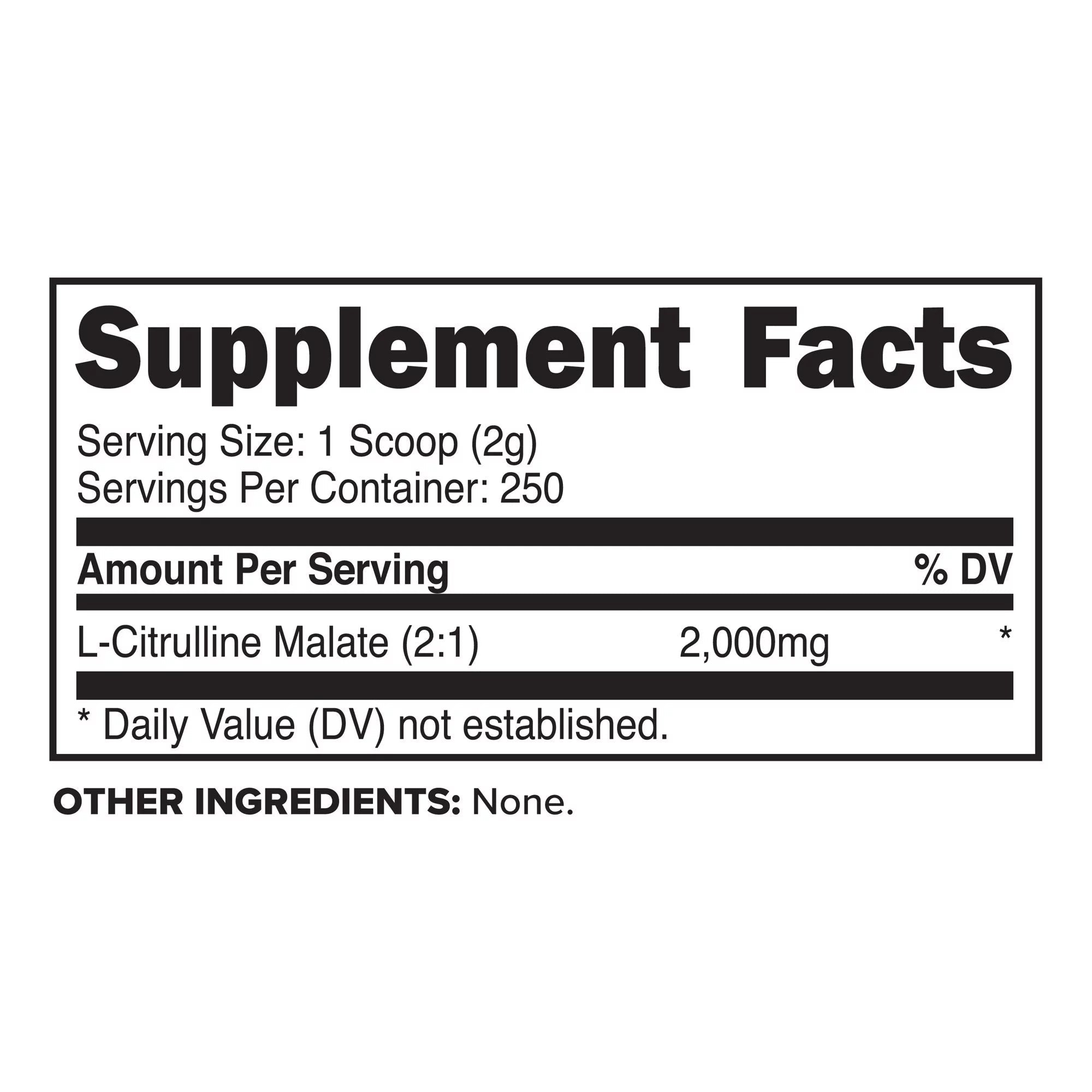 L Citrulline Malate Powder, Unflavored Pre Workout Supplement, 500 Grams