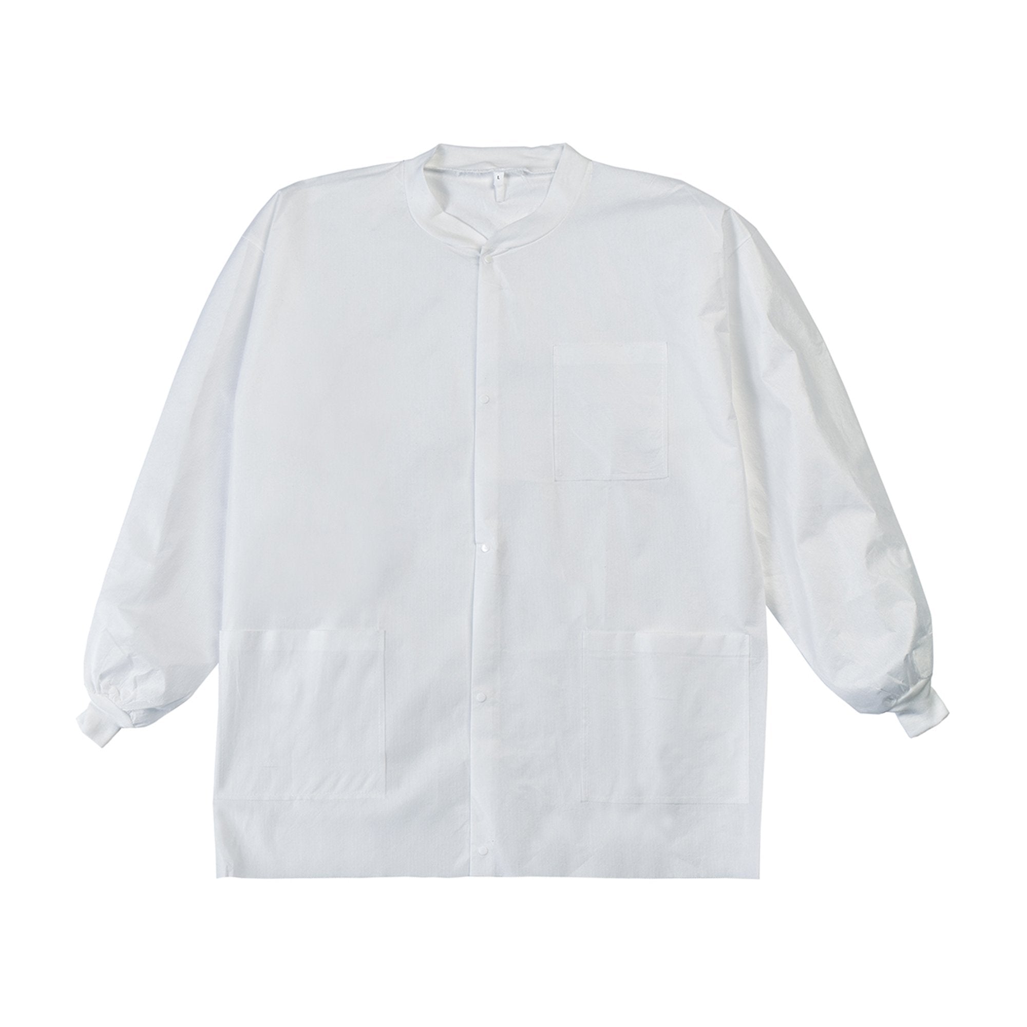 Lab Jacket LabMates White Small Hip Length SMS Disposable