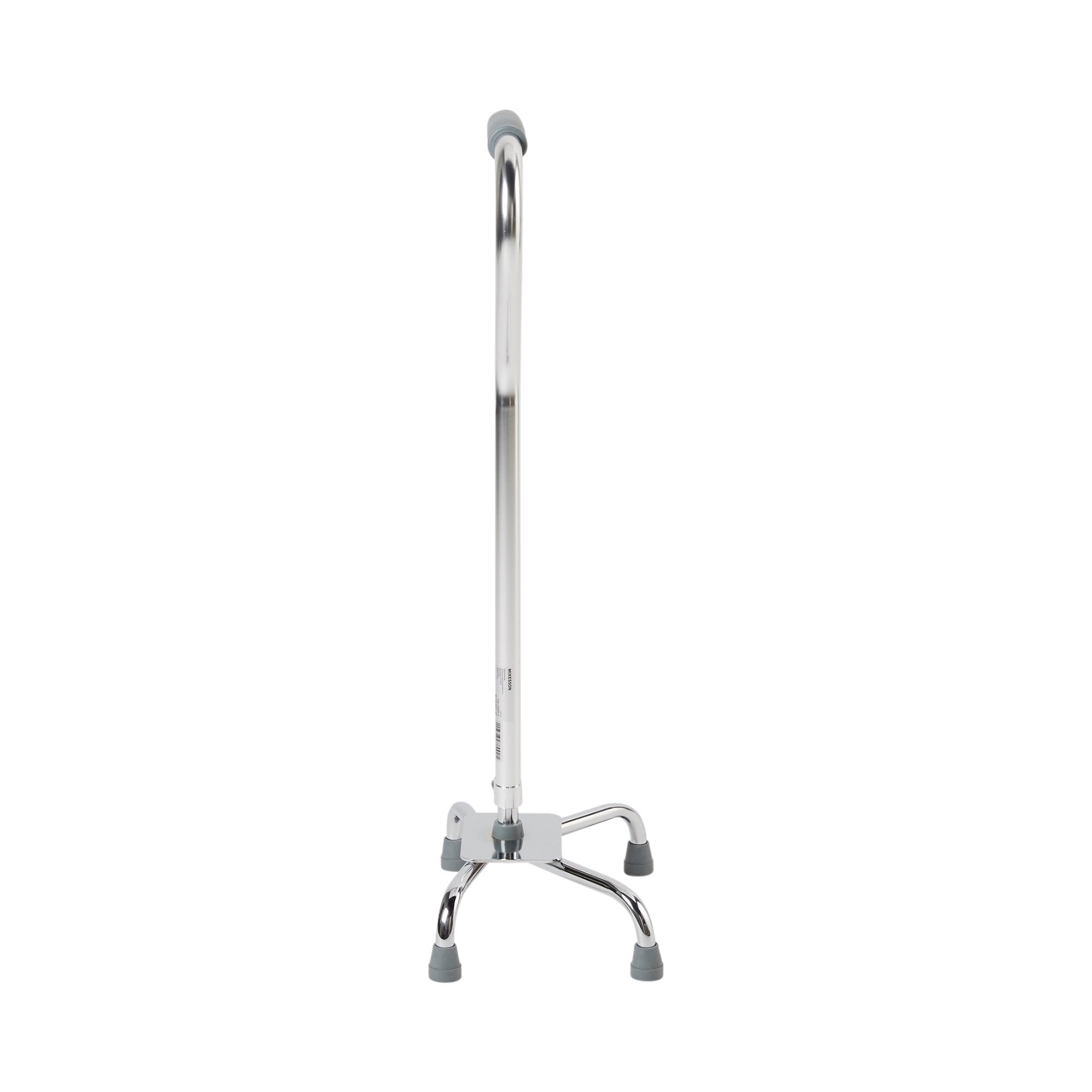 Large Base Quad Cane McKesson Steel 29 to 37 1/2 Inch Height Chrome