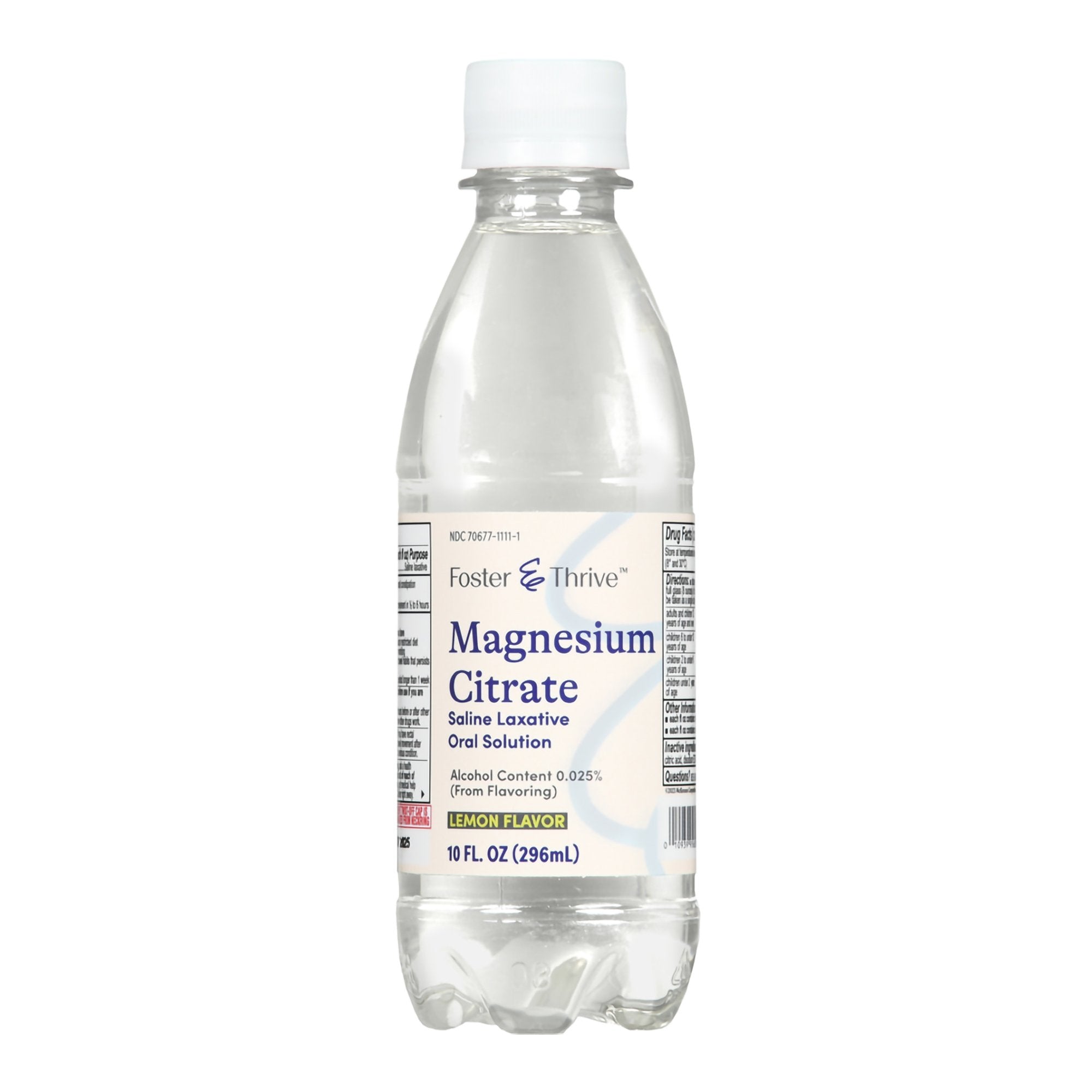 Laxative Foster & Thrive Lemon Flavor Liquid 10 oz. Magnesium Citrate