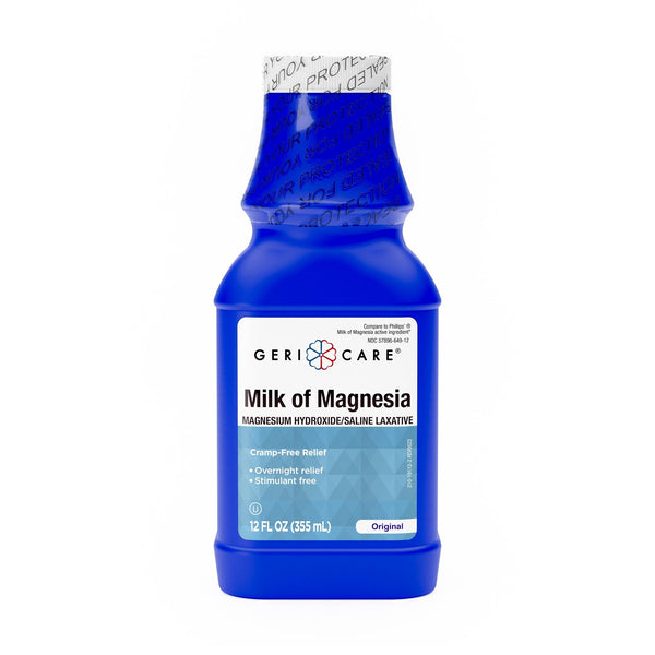 Laxative Geri Care Original Flavor Liquid 12 oz. 1200 mg Strength Magnesium Hydroxide