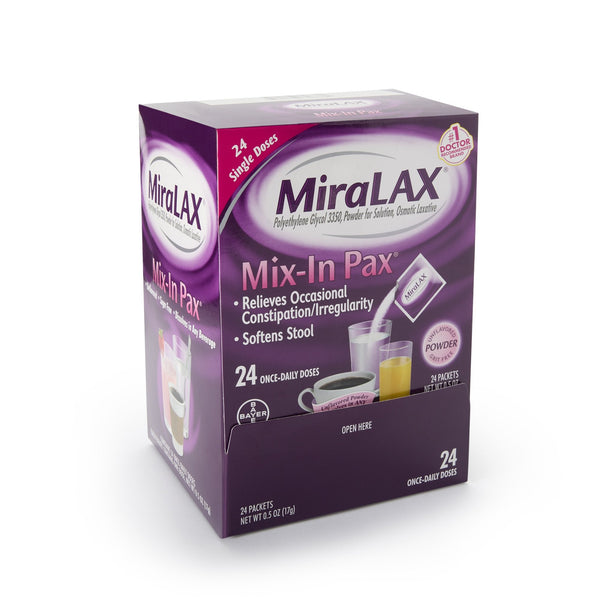 Laxative MiraLAX Powder 24 per Box 17 Gram Strength Polyethylene Glycol 3350