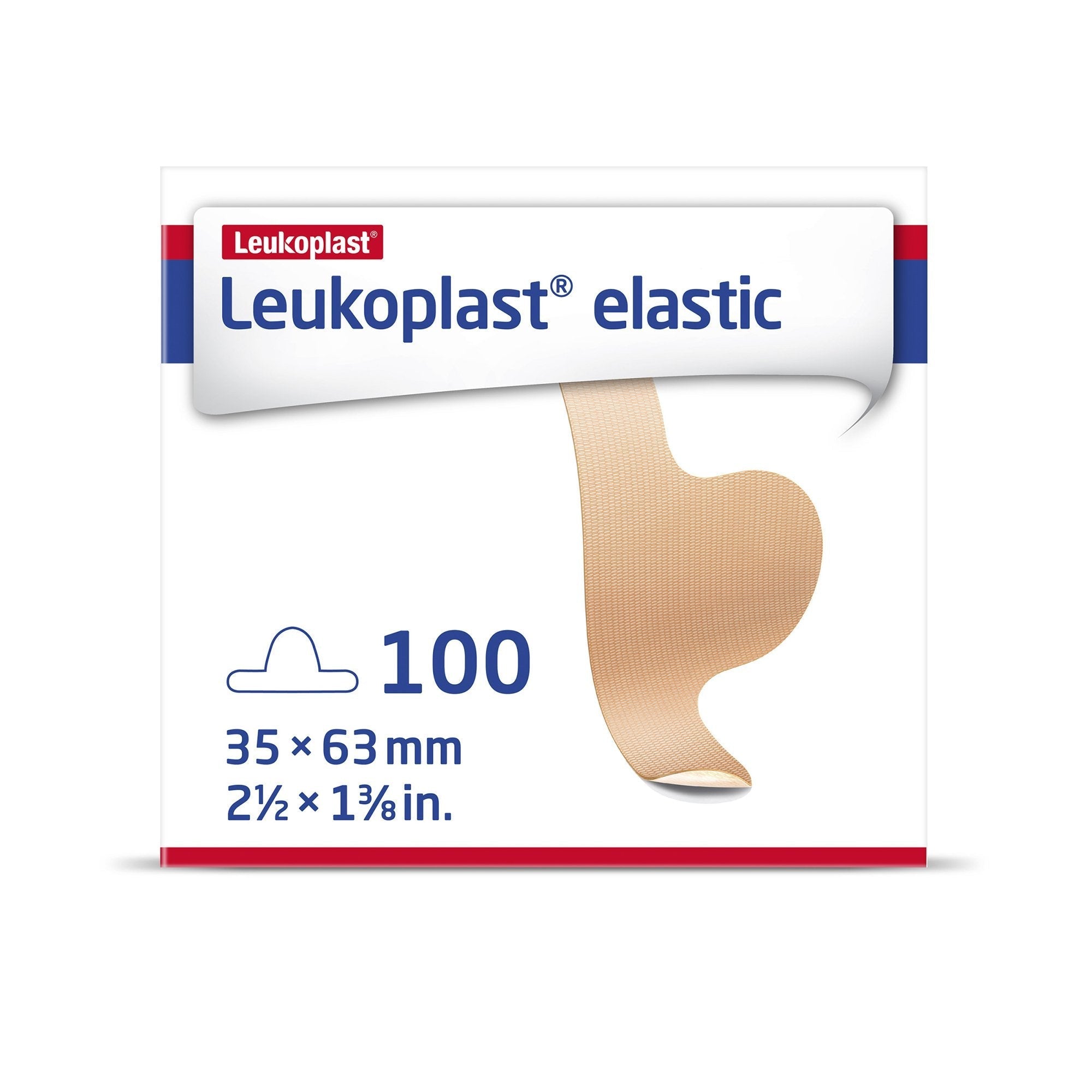 Adhesive Strip Leukoplast 1 3/8 X 2 1/2 Inch Fabric Toe Tan NonSterile