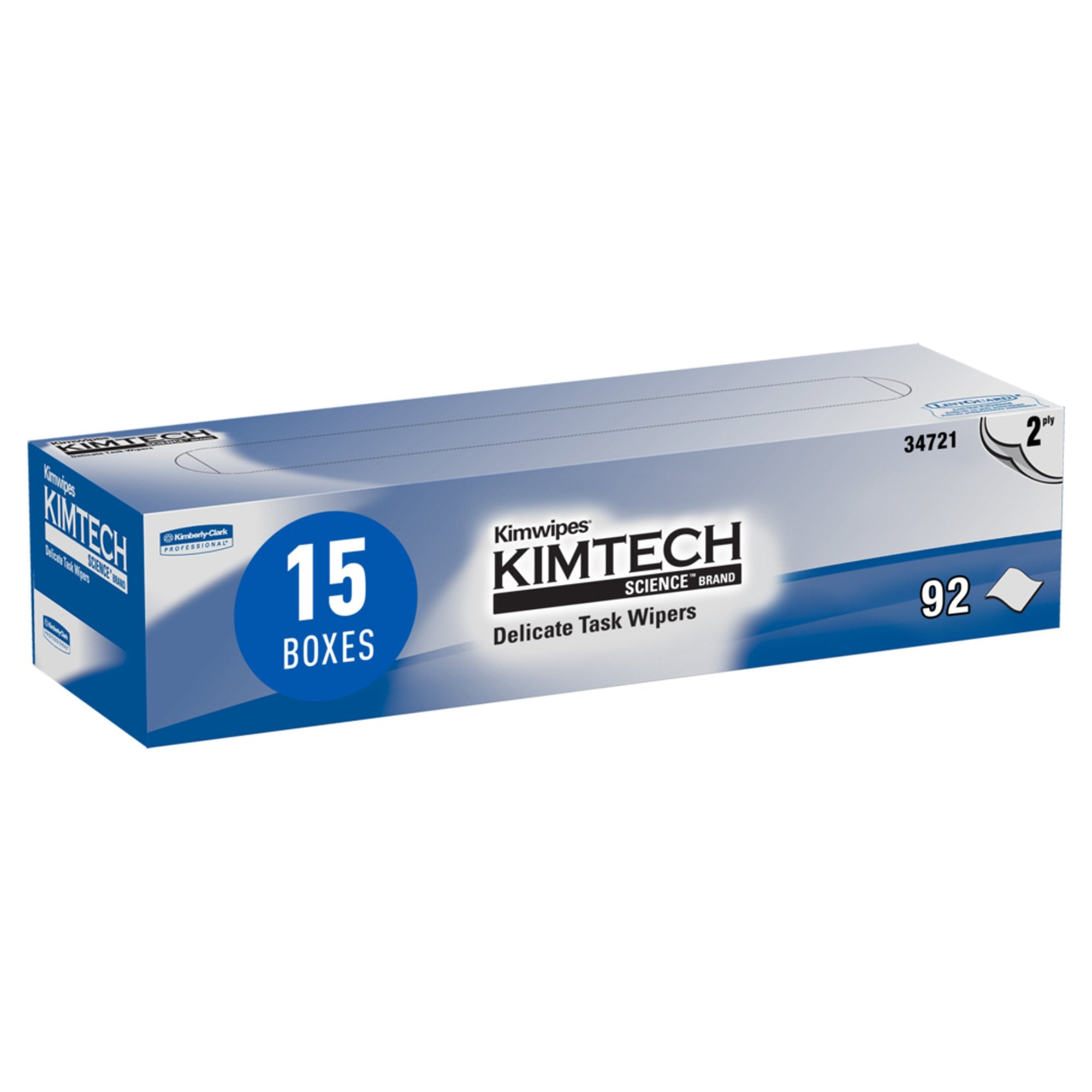 Delicate Task Wipe Kimtech Science Kimwipes Light Duty White NonSterile 2 Ply Tissue 14-7/10 X 16-3/5 Inch Disposable, Packaging Type- Box