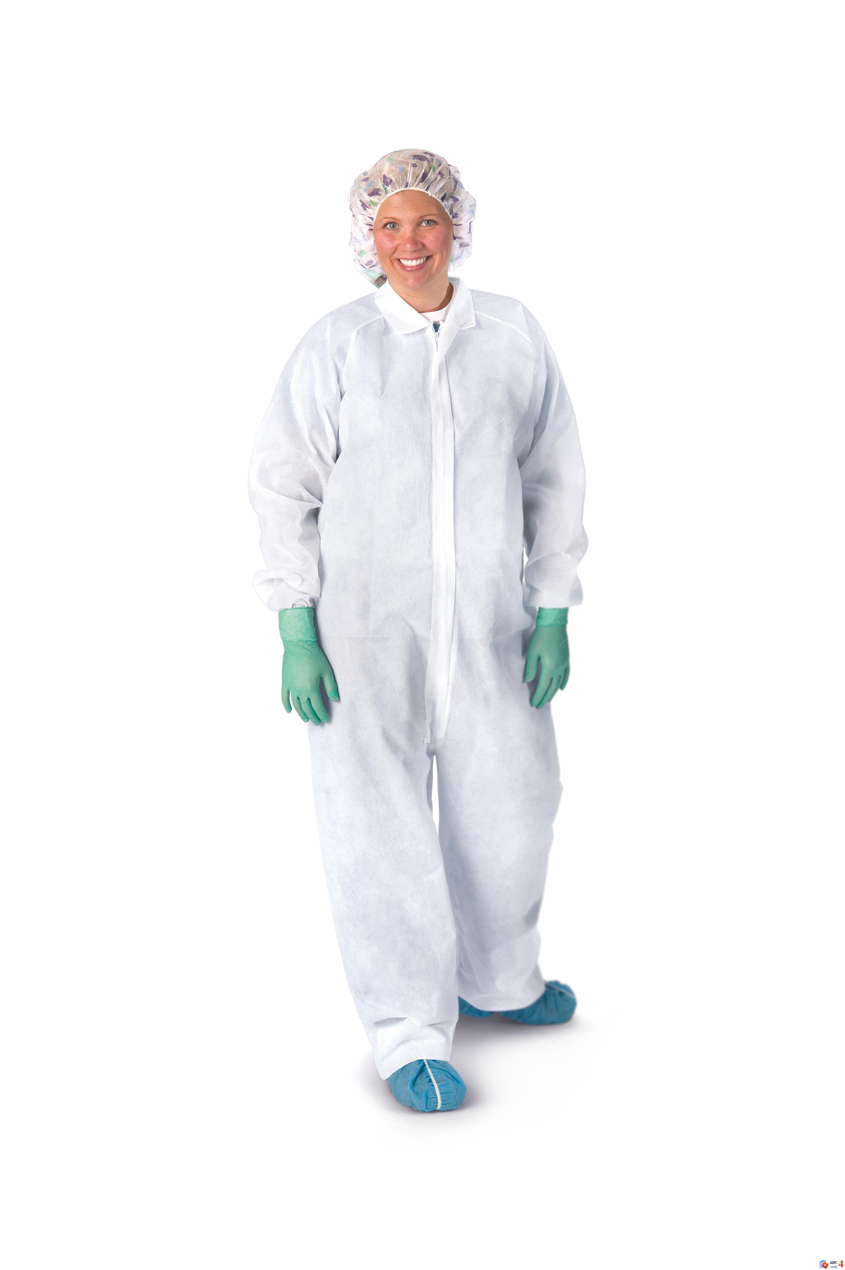 Coverall X-Large White Disposable NonSterile, Packaging Type- Case