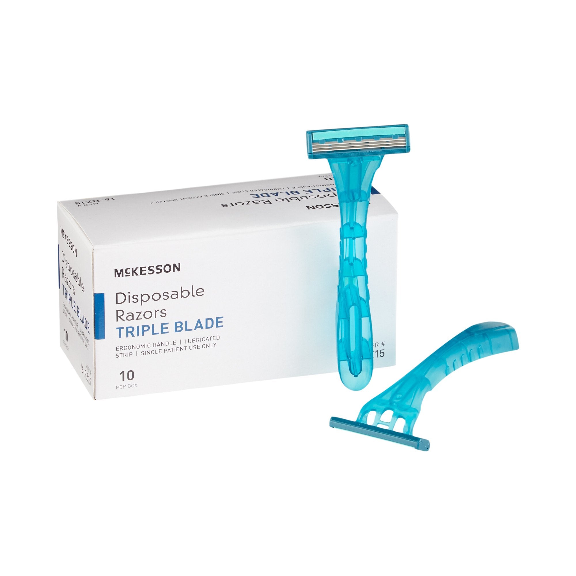 Personal Razor with Lubricating Strip McKesson Single Edge Triple Blade NonSterile Disposable, Packaging Type- Case