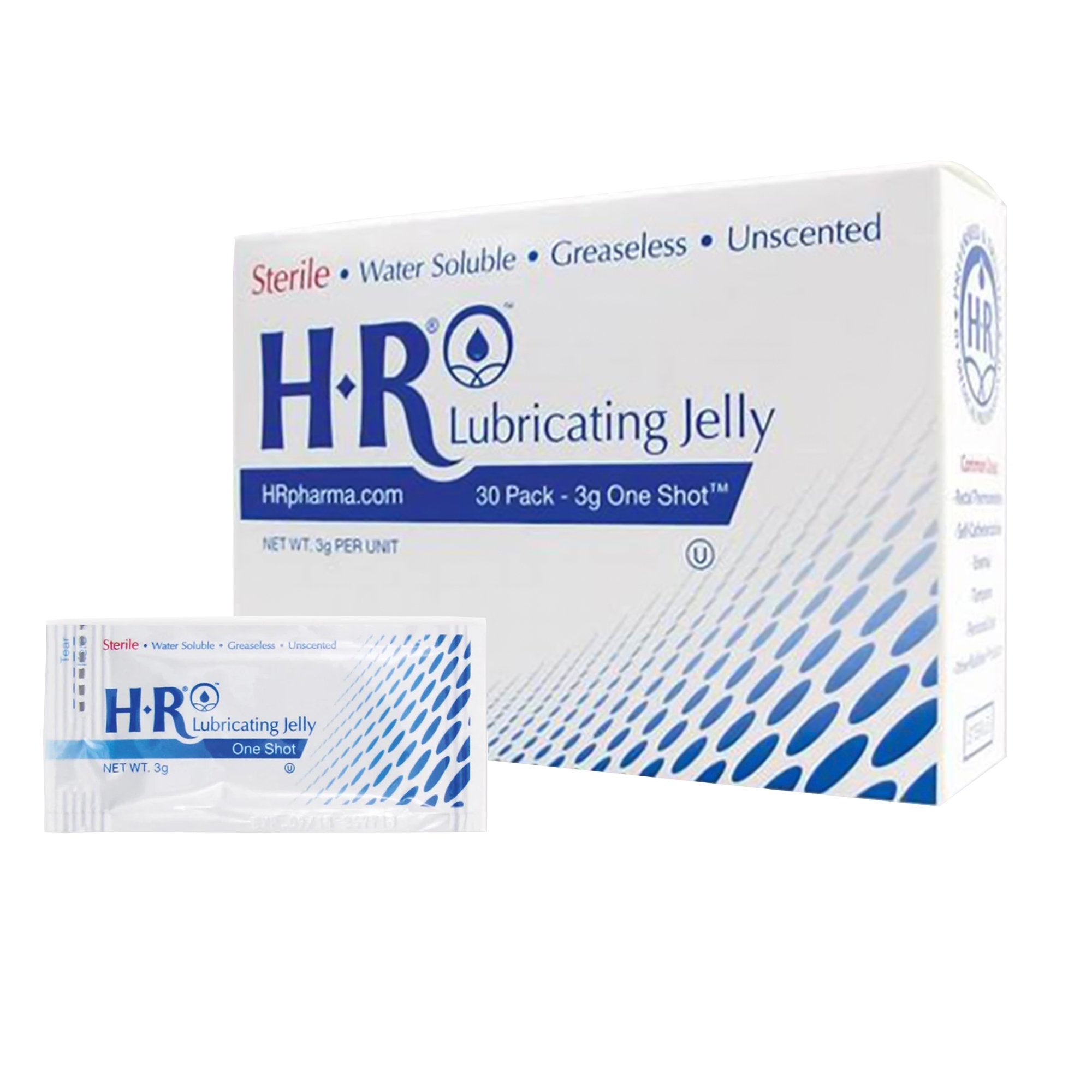 Lubricating Jelly HR One Shot 3 Gram Individual Packet Sterile, Packaging Type- Box