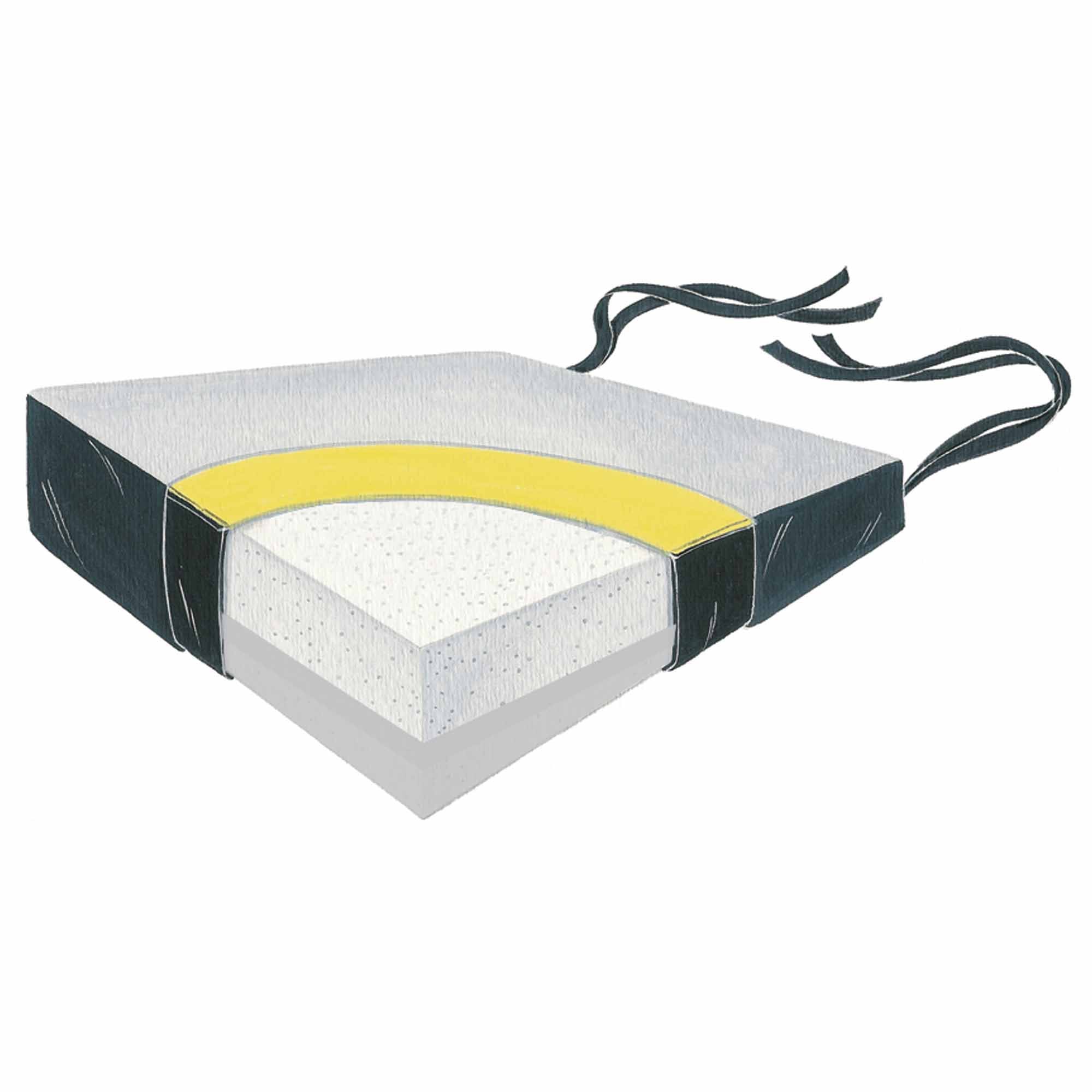 Wedge Seat Cushion Skil-Care™ 18 W X 16 L X 4 to 2 D Inch Foam