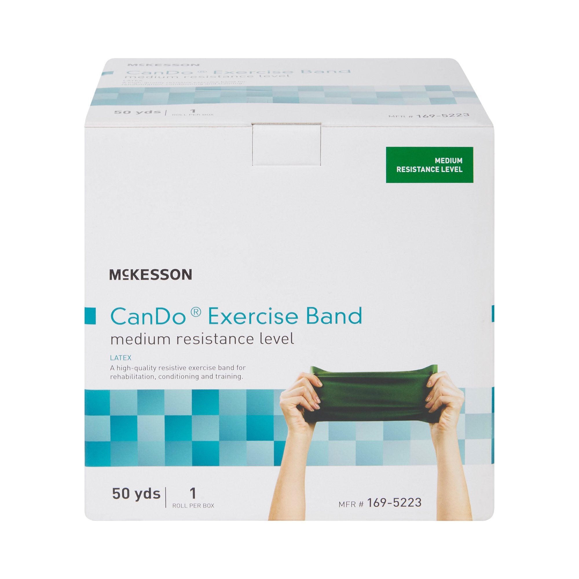 Exercise Resistance Band McKesson CanDo Green 5 Inch X 50 Yard Medium Resistance, Packaging Type- Each