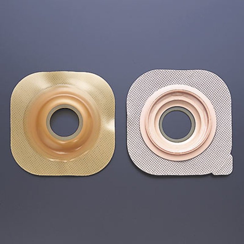 Ostomy Barrier New Image FlexWear Precut, Standard Wear Without Tape 57 mm Flange Red Code System 1-1/4 Inch Opening, Packaging Type- Box