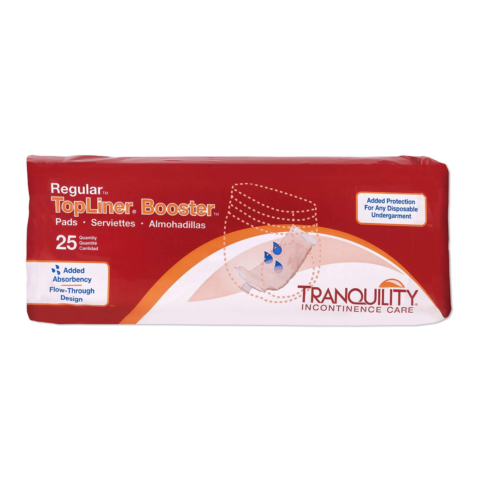 Booster Pad Tranquility TopLiner 4 X 14 Inch Heavy Absorbency Super Absorbent Core Regular, Packaging Type- Case