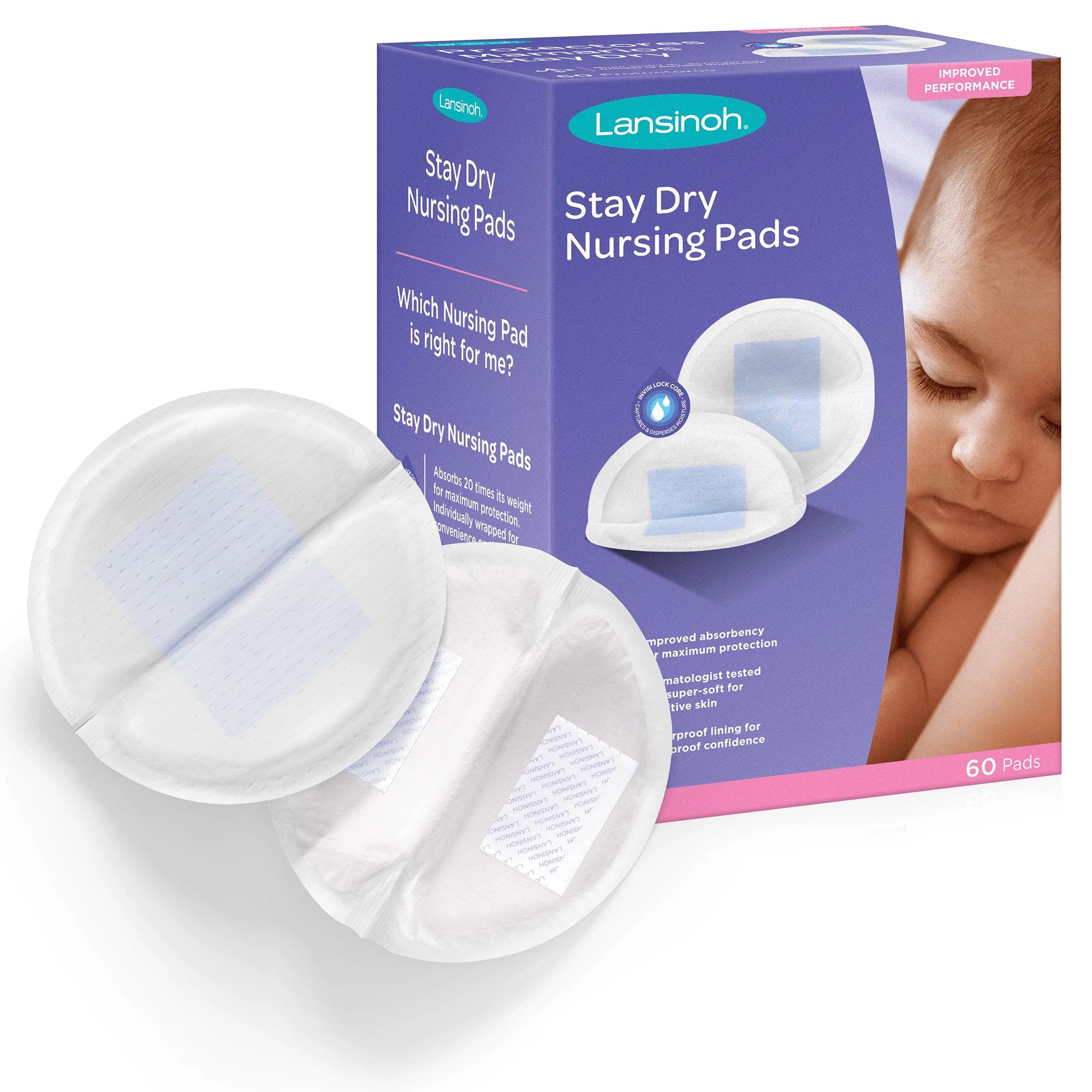 Nursing Pad Lansinoh® Stay Dry One Size Fits Most Disposable