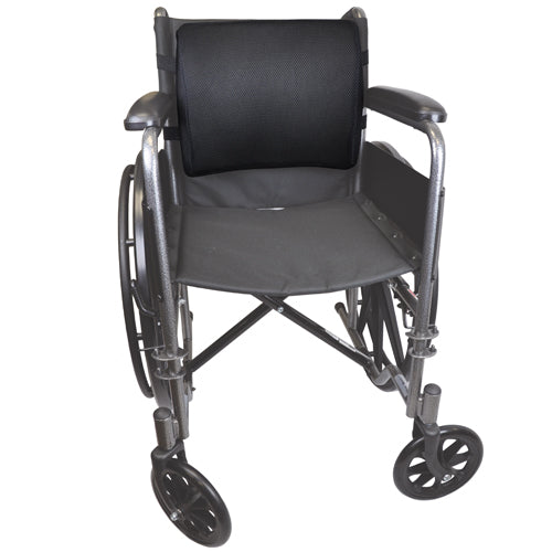 lumbar cushion w straps black memory foam blue jay