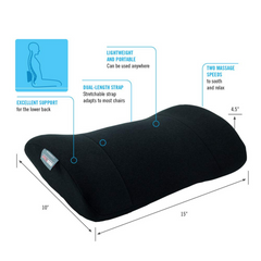 lumbar support with massage obusforme blackside to side