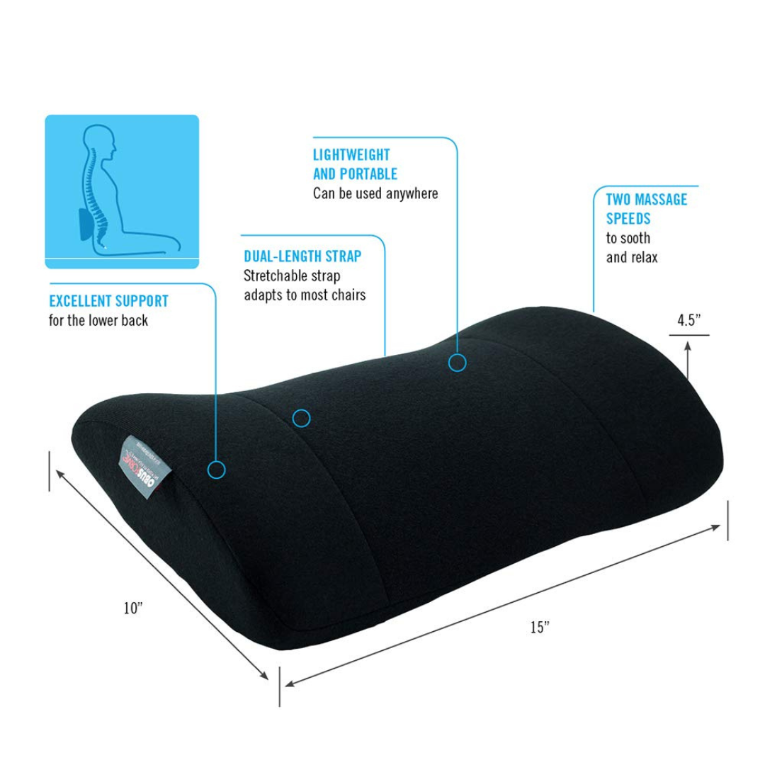 lumbar support with massage obusforme blackside to side
