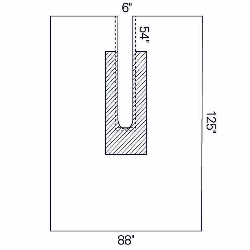 Surgical Drape Large Ortho U-Drape 88 W X 125 L Inch Sterile, Packaging Type- Case