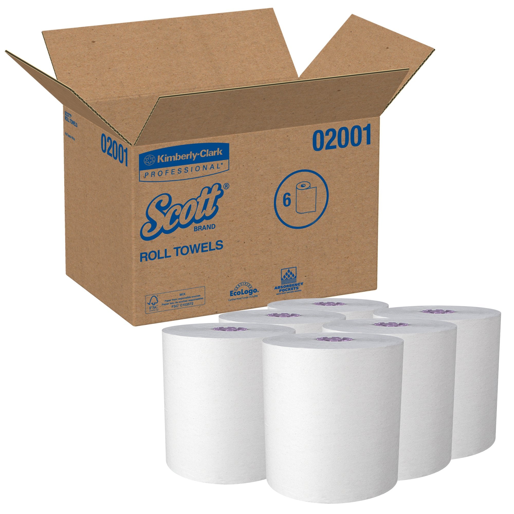 Paper Towel Scott Essential Hardwound Roll 8 Inch X 950 Foot, Packaging Type- Case